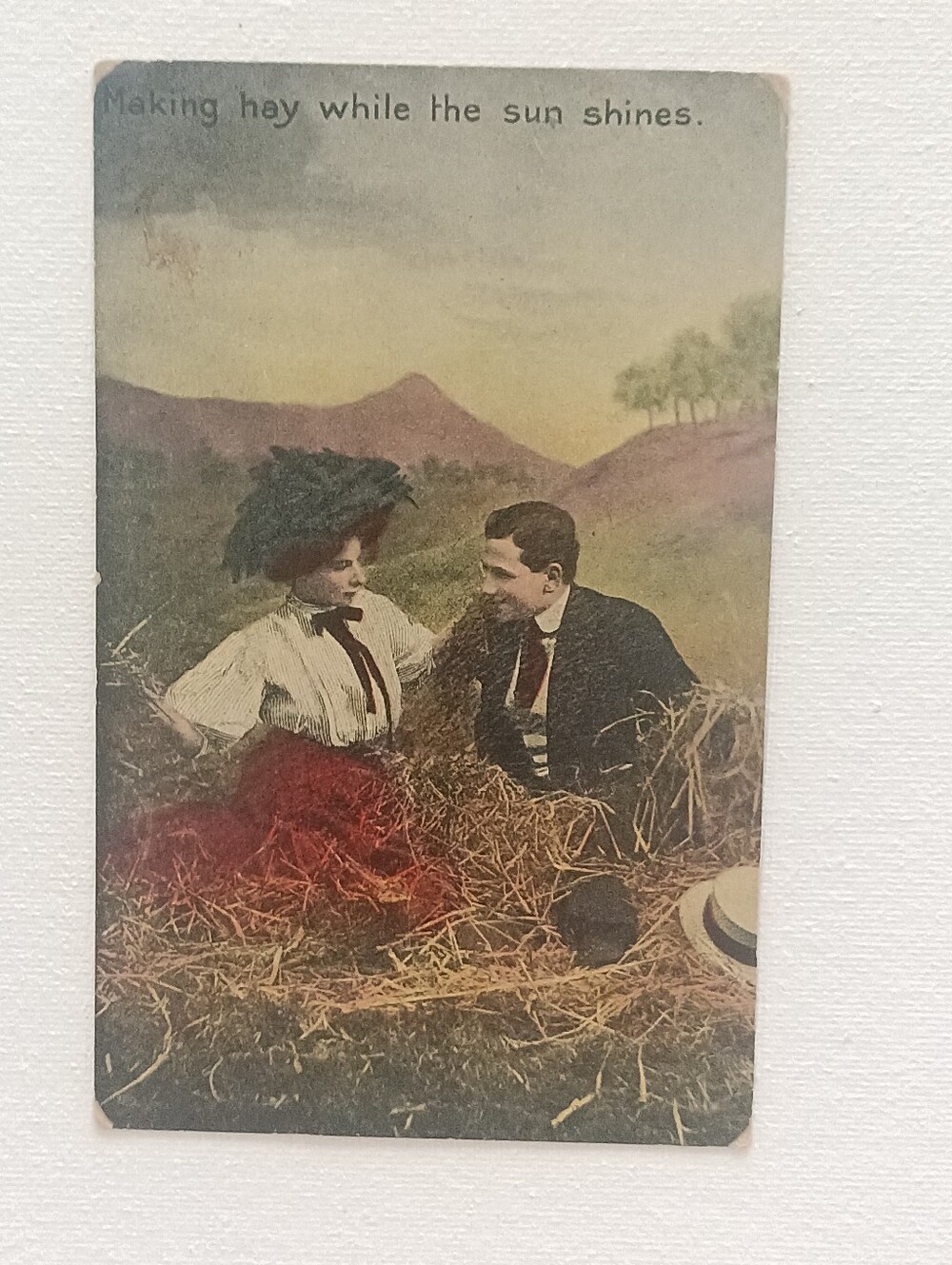 1909 Antique Making Hay While the Sun Shines Postcard